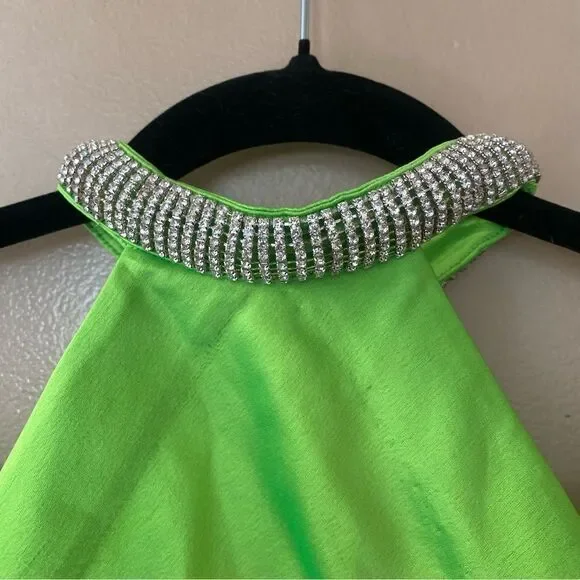 retrofete lime green dress Nicolette's Couture Girls' Sage Green Paisley Lace Dress, 4
